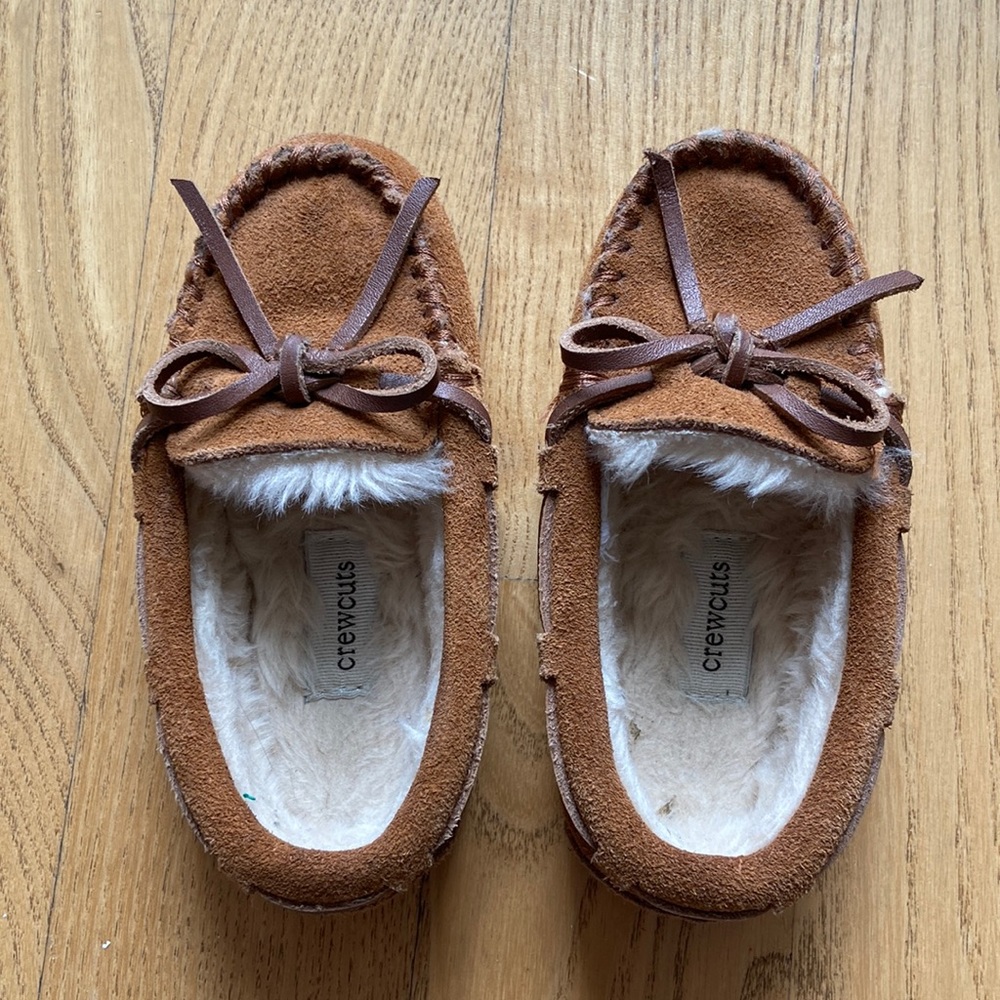 Jcrew genuine leather moccasins - toddler